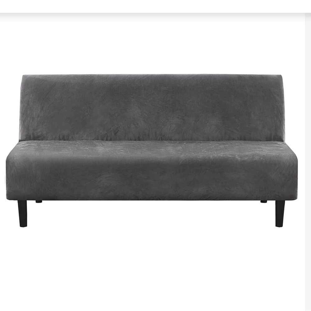 Solid Gray FUTON Slipcover-Gray